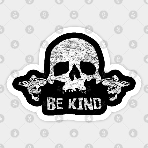 Be Kind Skull Sticker by ilrokery